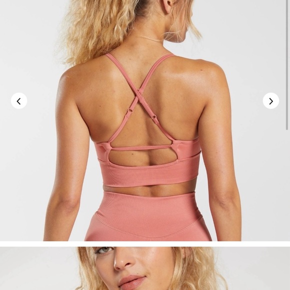 Gymshark Sweat Seamless Leggings and Bra top set size S Terracotta pink - Picture 9 of 12